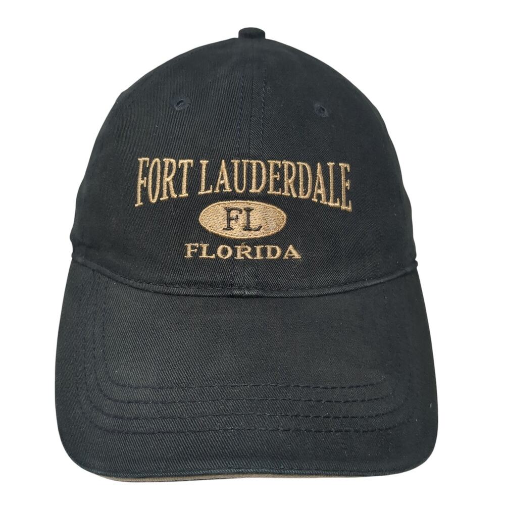 Fort Lauderdale Florida Baseball Cap Black OS Adjustable Embroidered Sherry